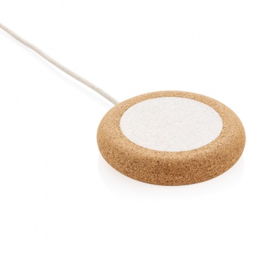 Logo trade advertising products image of: Cork and Wheat 5W wireless charger