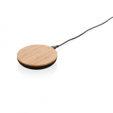 Logo trade promotional giveaway photo of: Bamboo X 5W wireless charger