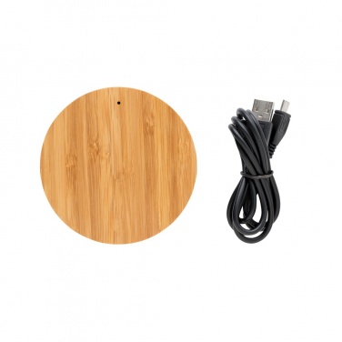 Logo trade promotional products image of: Bamboo X 5W wireless charger