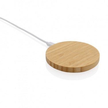 Logotrade promotional items photo of: Bamboo 15W wireless charger