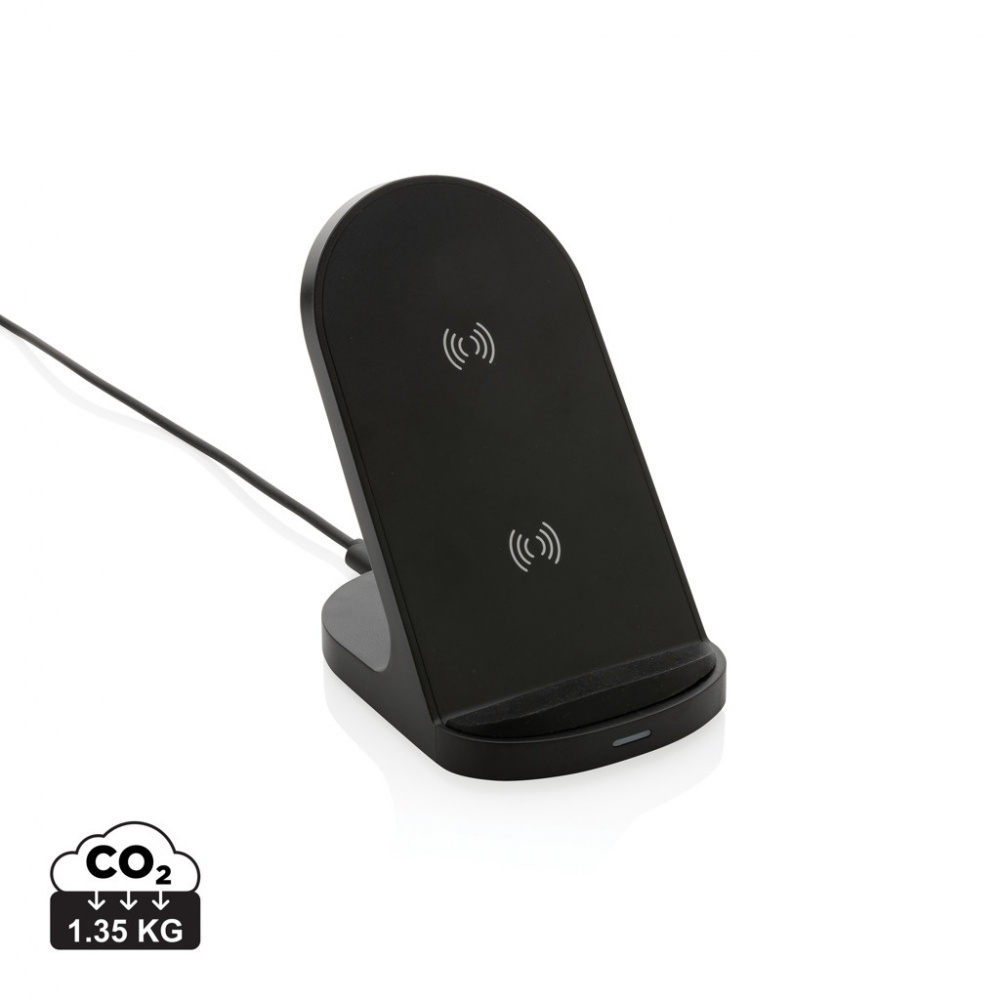 Logo trade promotional items image of: RCS recycled plastic double coil wireless stand 15W
