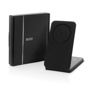 Logotrade promotional merchandise image of: Swiss Peak RCS rPU 15W  3-in-1 magnetic wireless charger