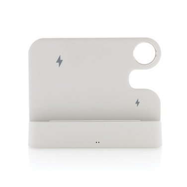 Logotrade promotional item image of: Joltz RCS recycled plastic dual 15W charger with iWatch slot