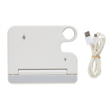 Logo trade promotional items picture of: Joltz RCS recycled plastic dual 15W charger with iWatch slot
