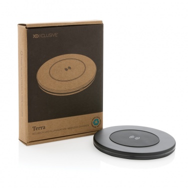 Logo trade promotional merchandise picture of: Terra RCS recycled aluminium 10W wireless charger