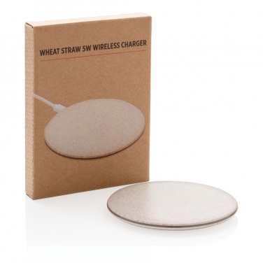 Logotrade corporate gift picture of: 5W Wheat straw wireless charger