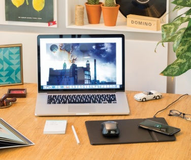Logotrade promotional giveaway image of: Mousepad with 5W wireless charging