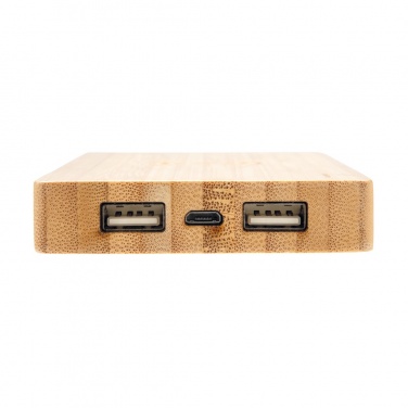 Logotrade advertising product picture of: Bamboo 4.000 mAh wireless 5W Powerbank