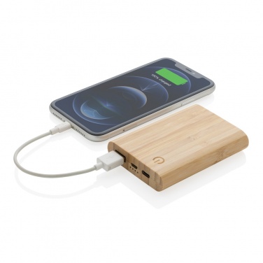 Logotrade promotional gift image of: Bamboo 5.000 mAh powerbank