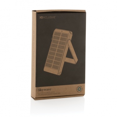 Logo trade promotional gifts picture of: Skywave RCS recycled plastic solar powerbank 10000 mAh