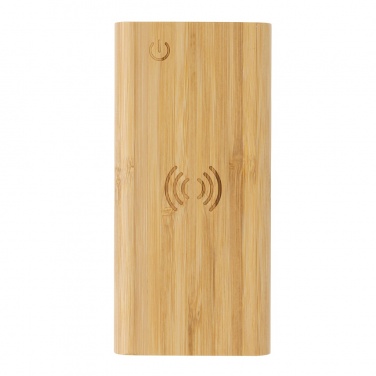 Logotrade corporate gifts photo of: Bamboo 8.000 mAh 5W wireless powerbank