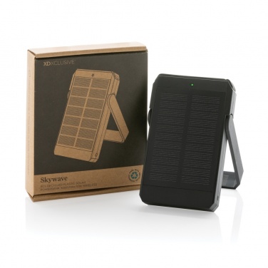Logotrade promotional item picture of: Skywave RCS rplastic solar powerbank 5000 mAh 10W wireless