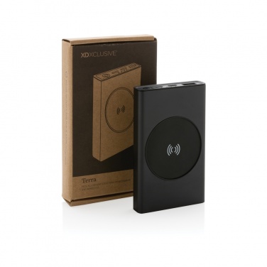 Logotrade promotional giveaway picture of: Terra RCS recycled aluminium 5000 mAh powerbank 5W wireless