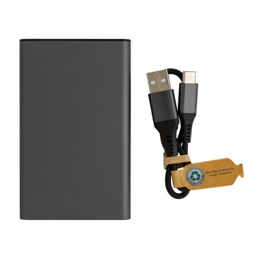 Logo trade promotional giveaway photo of: Terra RCS recycled aluminium powerbank 5.000 mAh
