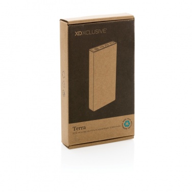 Logotrade promotional giveaway image of: Terra RCS recycled aluminium powerbank 5.000 mAh