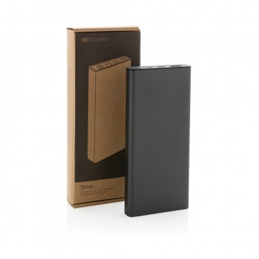 Logo trade promotional merchandise image of: Terra RCS recycled 18W aluminium powerbank 10.000 mAh