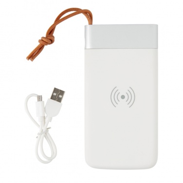 Logo trade promotional giveaway photo of: Aria 8.000 mAh 5W wireless charging powerbank