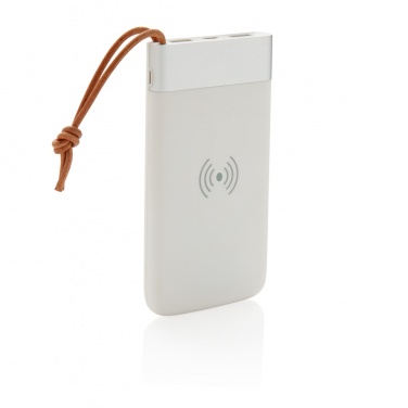 Logo trade promotional giveaway photo of: Aria 8.000 mAh 5W wireless charging powerbank