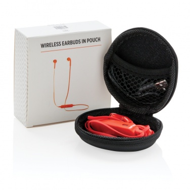 Logo trade promotional item photo of: Wireless earbuds in pouch