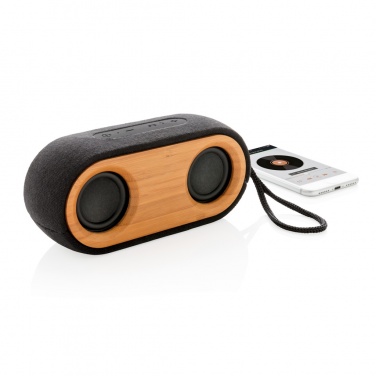 Logo trade promotional giveaway photo of: Bamboo X double speaker