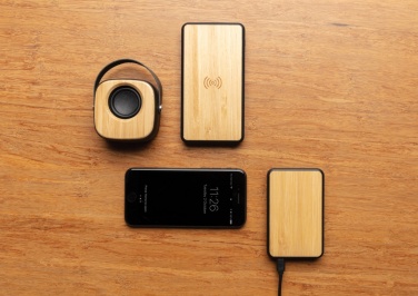 Logo trade corporate gifts picture of: Bamboo 3W Wireless Fashion Speaker