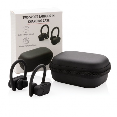 Logotrade advertising products photo of: TWS sport earbuds in charging case