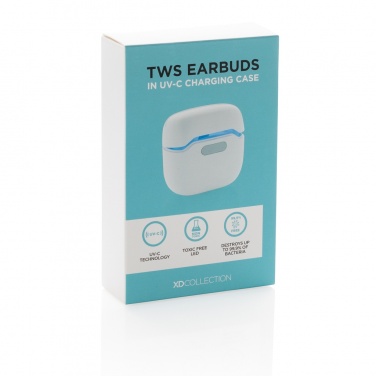Logo trade promotional product photo of: TWS earbuds in UV-C sterilising charging case