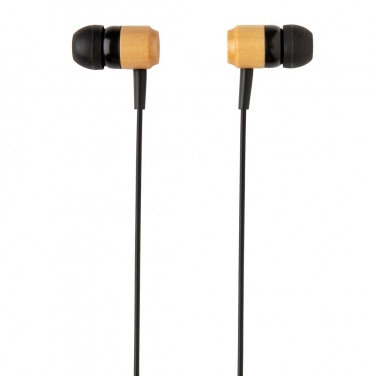 Logotrade promotional giveaway image of: Bamboo wireless earbuds