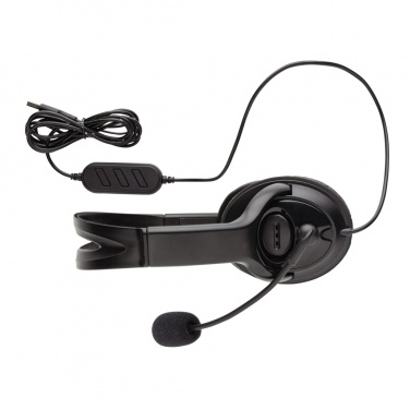Logo trade advertising products image of: Over ear wired work headset