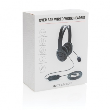 Logotrade promotional gift picture of: Over ear wired work headset