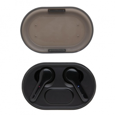 Logo trade promotional item photo of: Light up logo TWS earbuds in charging case