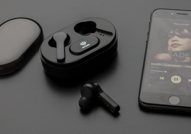 Logotrade promotional giveaways photo of: Light up logo TWS earbuds in charging case