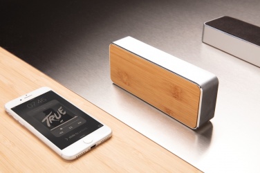 Logotrade promotional giveaway image of: Nevada Bamboo 3W wireless speaker