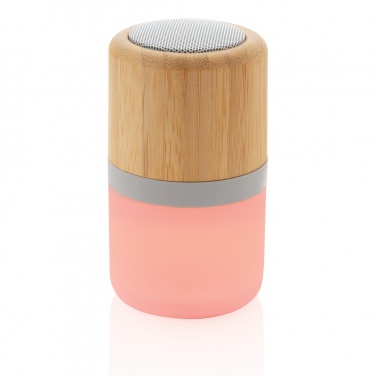 Logotrade promotional item image of: Bamboo colour changing 3W speaker light