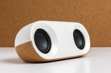 Logo trade promotional items image of: Oregon RCS recycled plastic and cork 10W speaker