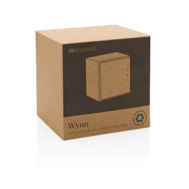 Logo trade business gift photo of: Wynn 5W bamboo wireless speaker