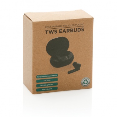 Logotrade promotional giveaway image of: RCS standard recycled plastic TWS earbuds