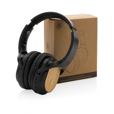 Logotrade promotional giveaway picture of: RCS and bamboo Elite Foldable wireless headphone