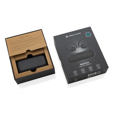 Logo trade promotional giveaways picture of: Urban Vitamin Pacifica RCS rplastic earbuds