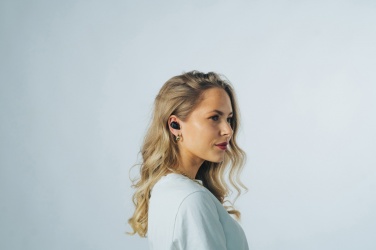 Logo trade promotional gifts image of: Urban Vitamin Palm Springs RCS rplastic ENC earbuds