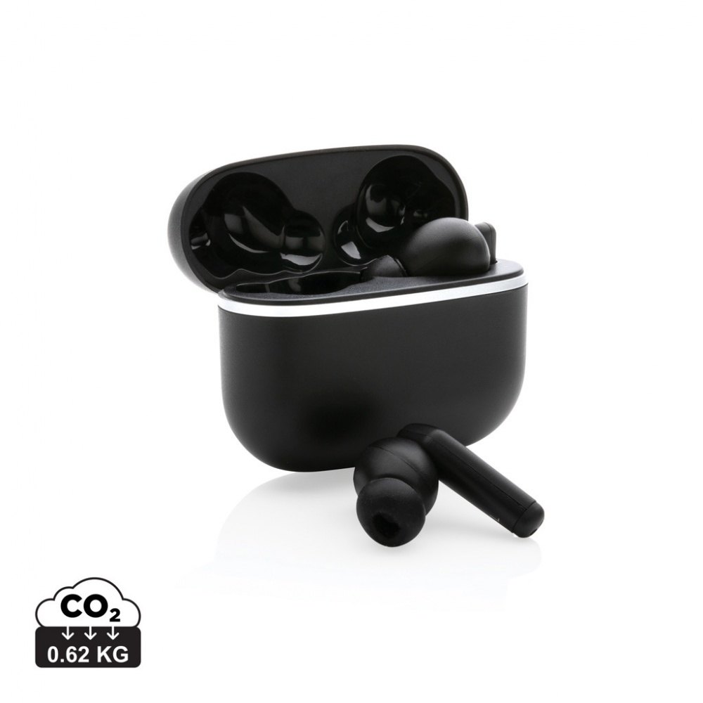 Logo trade corporate gifts picture of: RCS recycled plastic Swiss Peak TWS earbuds 2.0