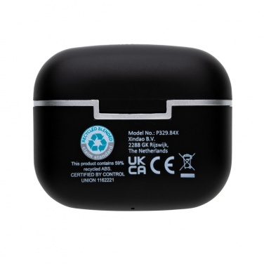 Logo trade business gift photo of: RCS recycled plastic Swiss Peak TWS earbuds 2.0