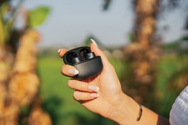 Logo trade advertising products image of: Terra RCS recycled aluminium wireless earbuds
