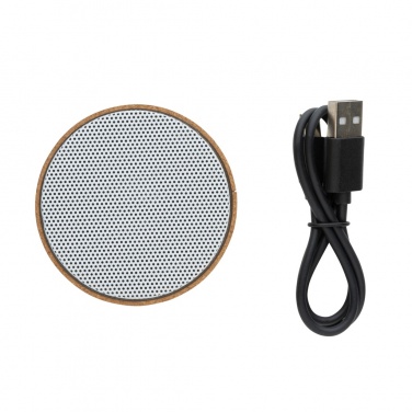 Logo trade corporate gifts image of: Cork 3W wireless speaker