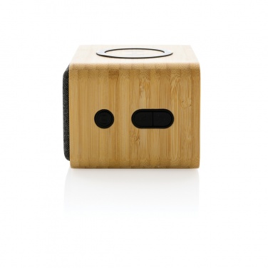 Logotrade promotional product picture of: RCS Rplastic 3W speaker with bamboo 5W wireless