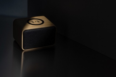Logo trade corporate gift photo of: RCS Rplastic 3W speaker with bamboo 5W wireless