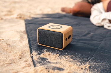 Logotrade corporate gift picture of: RCS Rplastic 3W speaker with bamboo 5W wireless