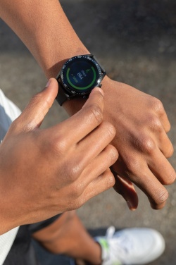 Logo trade corporate gift photo of: RCS recycled TPU Fit Watch round