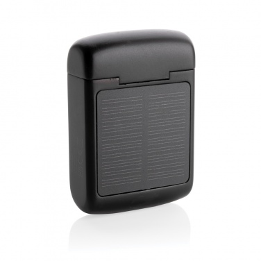 Logo trade promotional items picture of: Skywave RCS recycled plastic solar earbuds