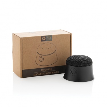 Logo trade business gift photo of: Magtune RCS recycled plastic magnetic 5W speaker